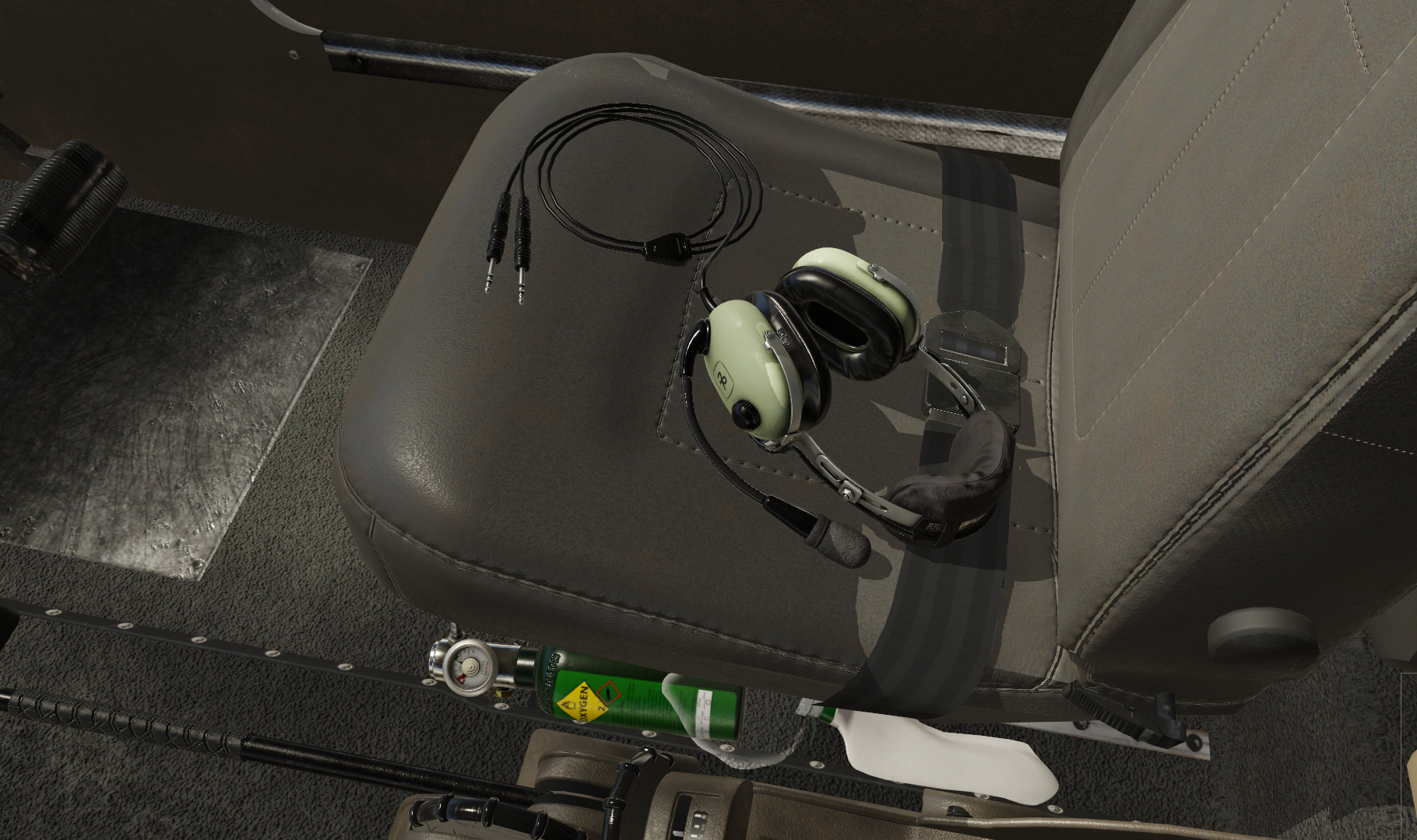 Headset and Portable Oxygen.