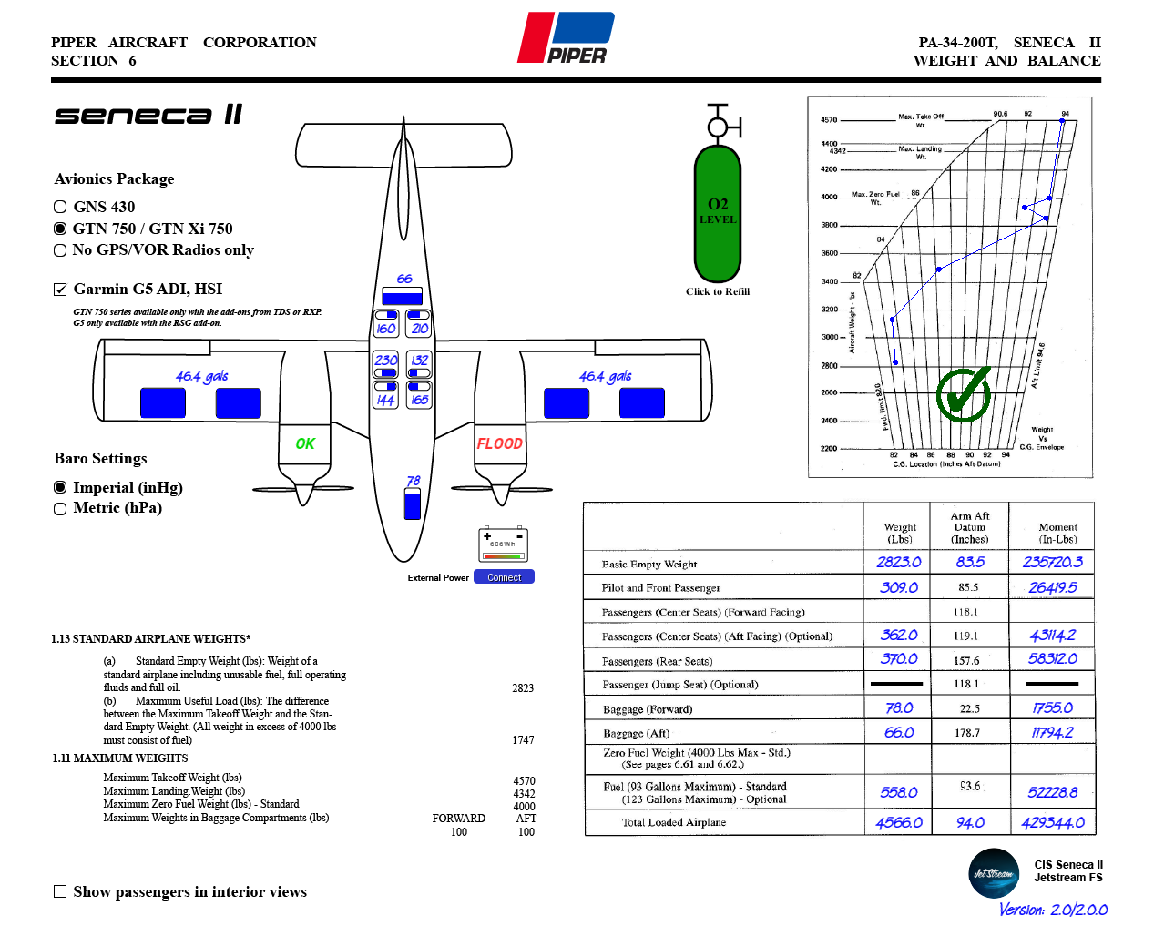 Piper Seneca II PA34 200T